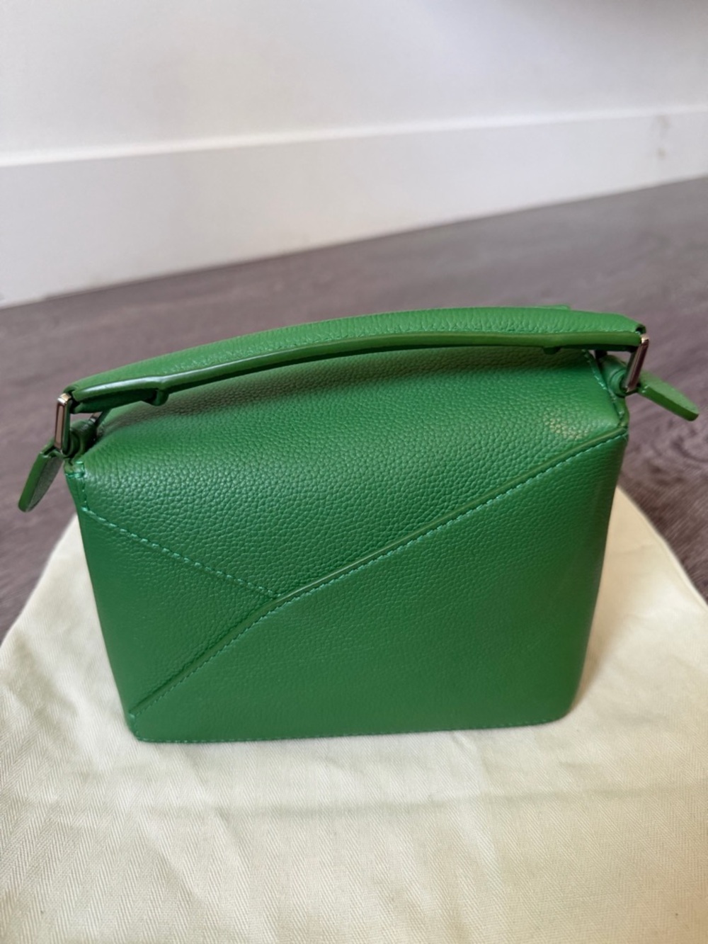 Loewe Green Leather Puzzle Mini Crossbody - Picture 3 of 4